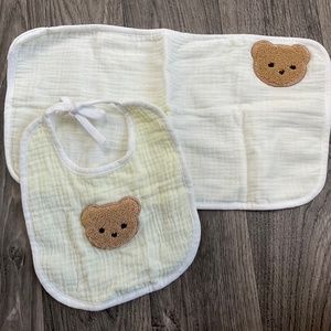 ⚡️⚡️⚡️Muslin Bib cloth and bib set